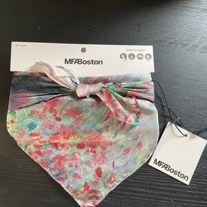 The Met / Boston Museum of Fine Art Monet Water Lillies Silk Pastel Floral Scarf